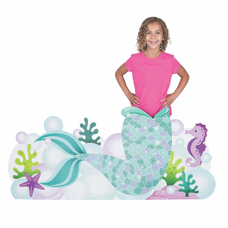 Mermaid Sparkle Tail Stand Up Photo Prop