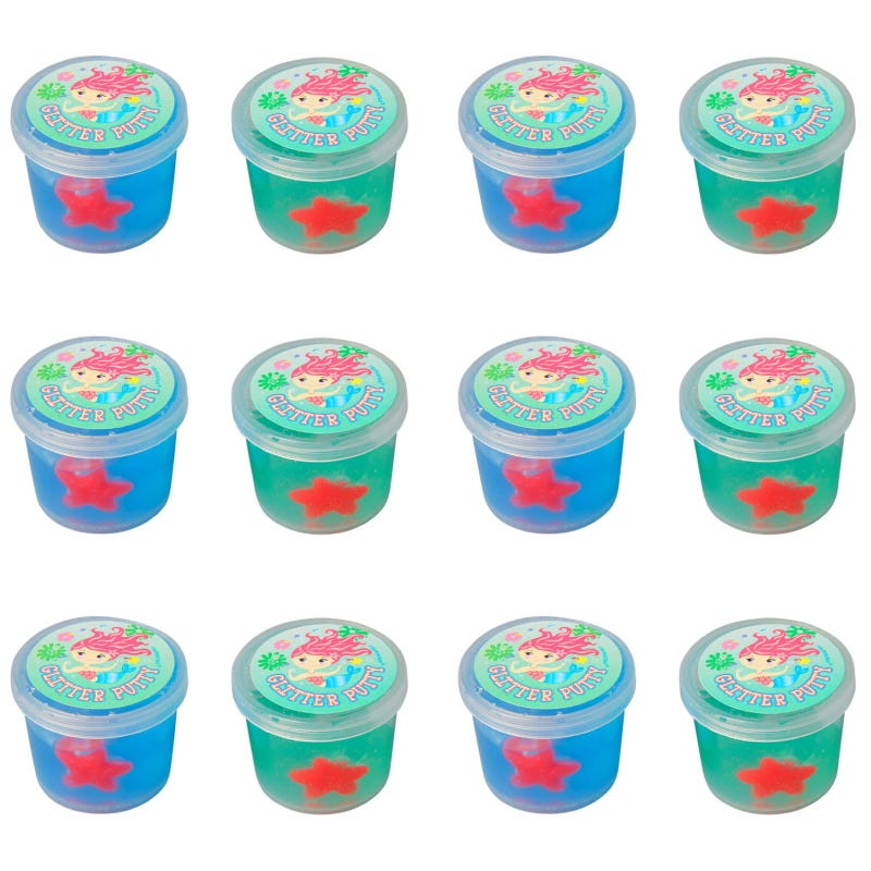 Mermaid Starfish Glitter Putty (Pack of 12)