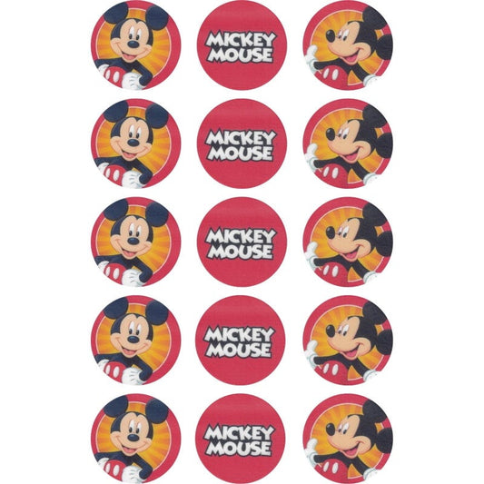Mickey Mouse Edible Cupcake Decorations (Pack of 15)