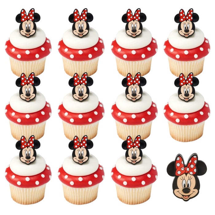 Minnie Mouse Cupcake Rings (Pack of 12)