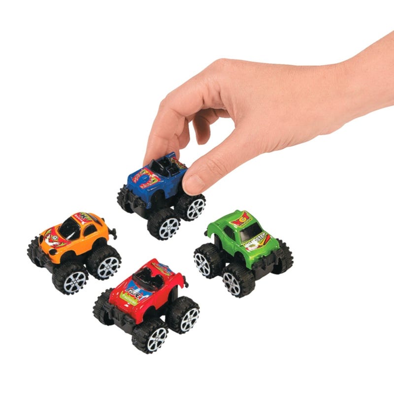 Mini Pull Back Monster Trucks (Pack of 12)