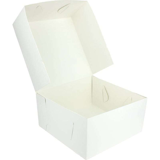 White Square Cardboard Cake Box 25.5cm