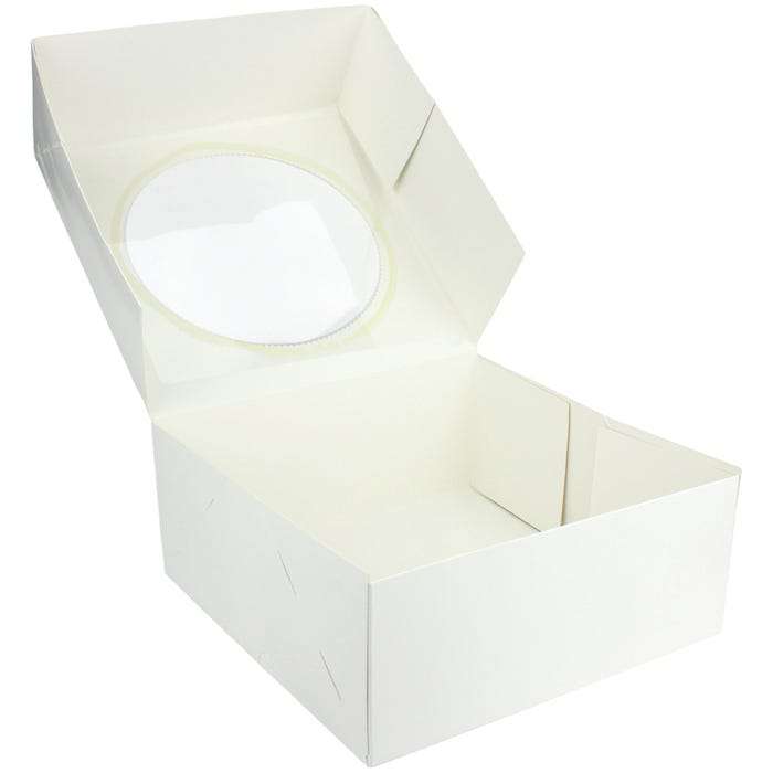 White Cake Box With Window 28cm