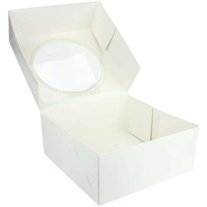 White Cake Box With Window 28cm