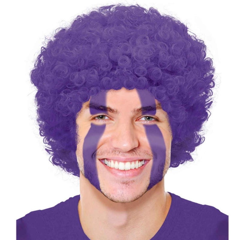 Purple Curly Afro Wig