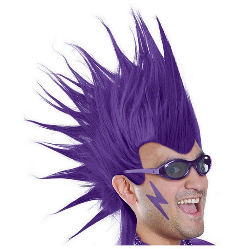 Purple Mohawk Wig