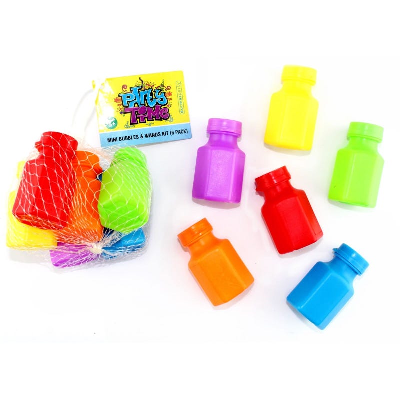 Mini Bubble Bottles (Pack of 6)