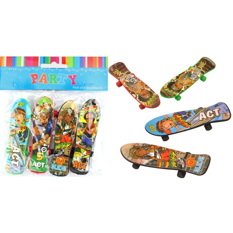 Plastic Skateboards (Pack of 4)