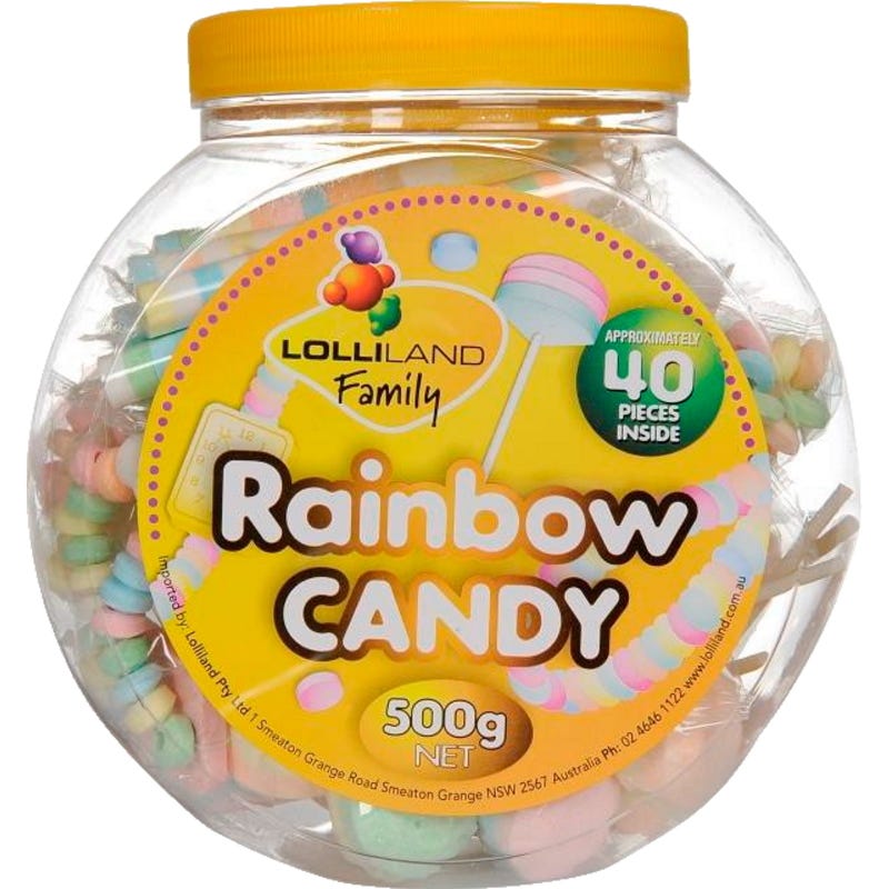 Assorted Rainbow Candy (500g Jar)