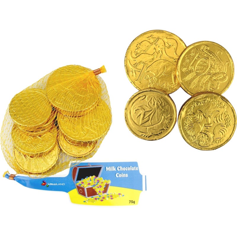 Milk Chocolate Gold Coins (75g Bag)