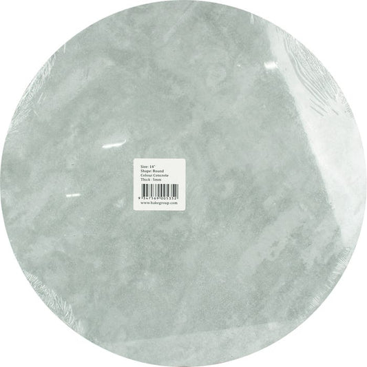 Burnished Concrete Print Decorative Round Board 35cm