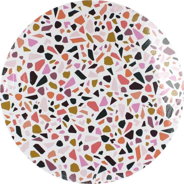 Terrazzo Print Decorative Round Board 35cm