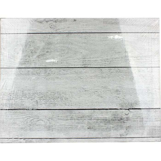 Whitewash Wood Print Decorative Rectangle Board 45cm x 35cm