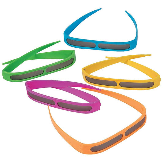 Retro Neon Wraparound Glasses (Pack of 12)