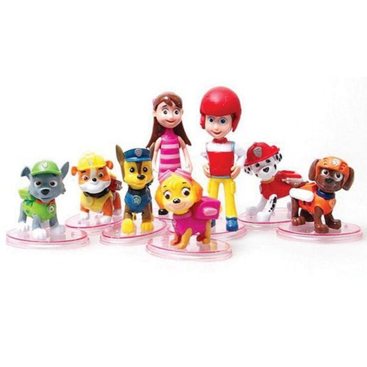 Paw Patrol Plastic Figurine Cake Toppers (Set of 8)