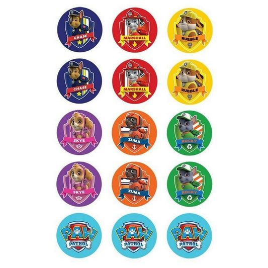 Paw Patrol Edible Cupcake Decorations (Pack of 15)