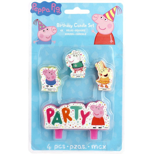 Peppa Pig Confetti Candles (Set of 4)