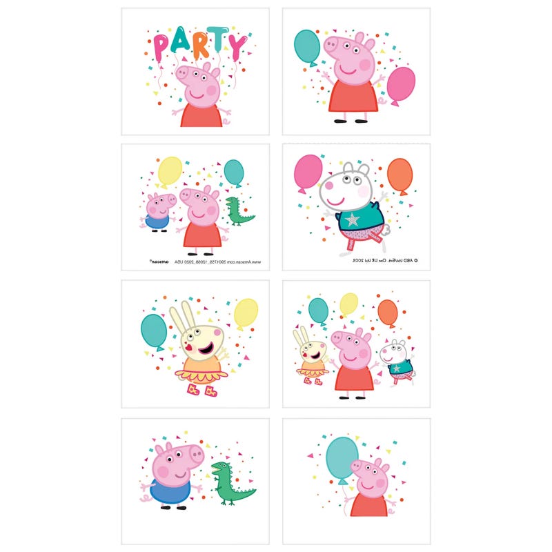 Peppa Pig Confetti Tattoos (1 Sheet)