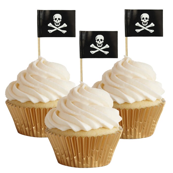 Pirate Flag Cupcake Picks (Pack of 50)