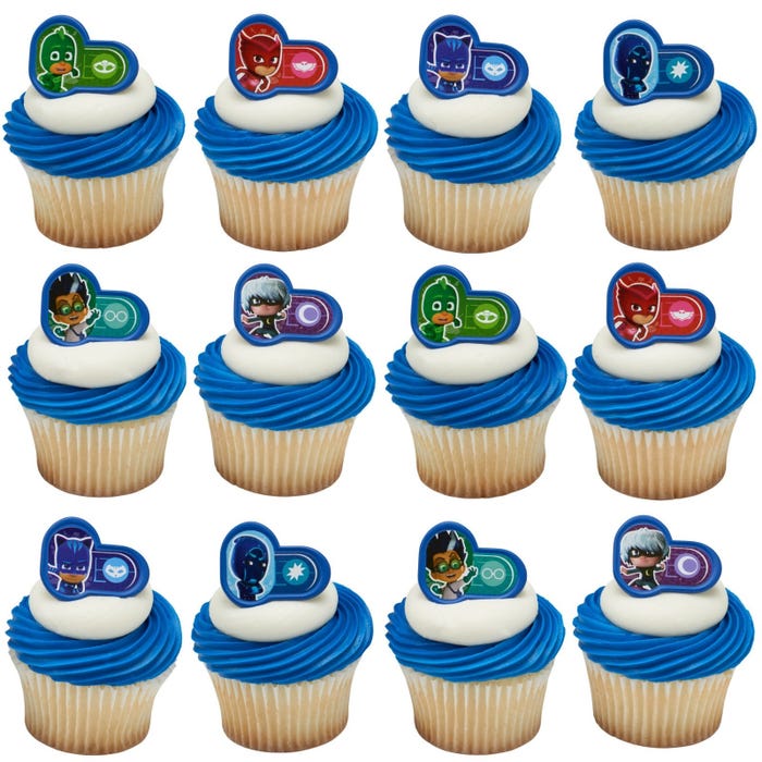 PJ Masks Cupcake Rings (Pack of 12)