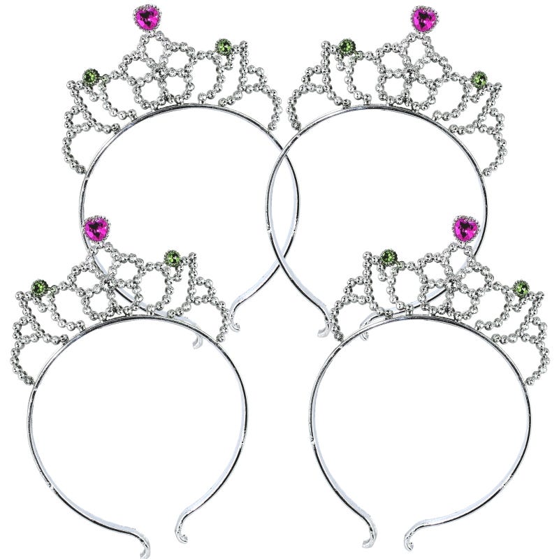 Princess Tiara Headbands (Pack of 4)