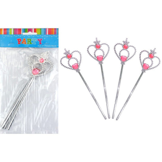 Plastic Princess Wands (Pack of 4)