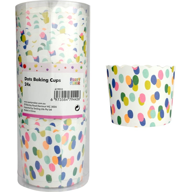 Rainbow Dots Baking Cups (Pack of 24)