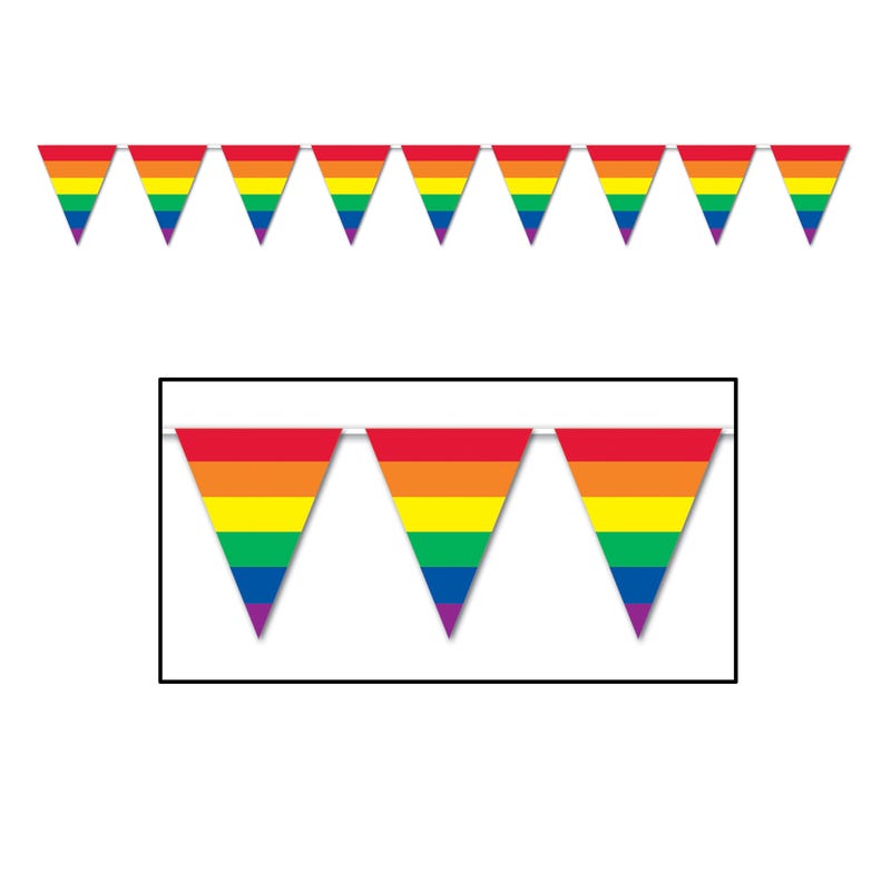 Rainbow Plastic Flag Banner