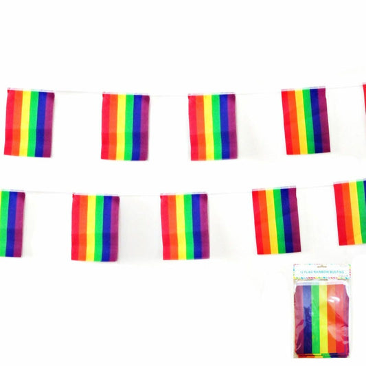 Rainbow Bunting Banner 12 Flags