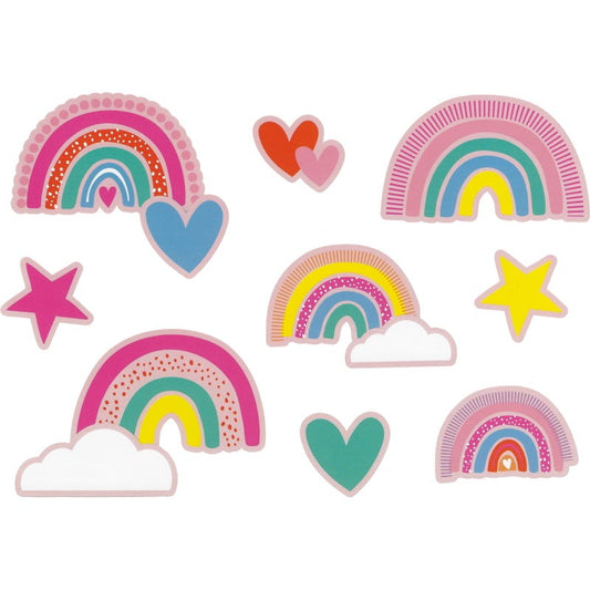 Rainbow Love Cutout Wall Decorations (Pack of 12)