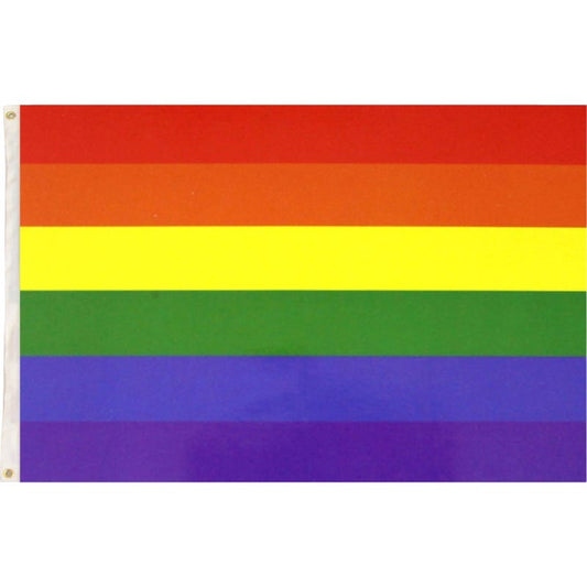 Rainbow Stripe Party Flag 90cm x 150cm