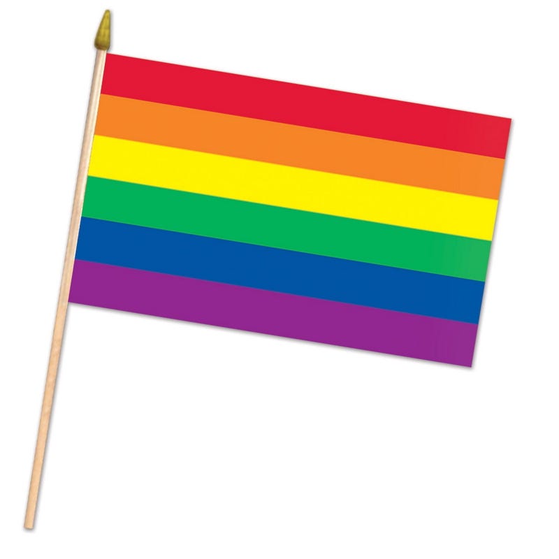 Rainbow Handheld Flag 31cm x 45cm