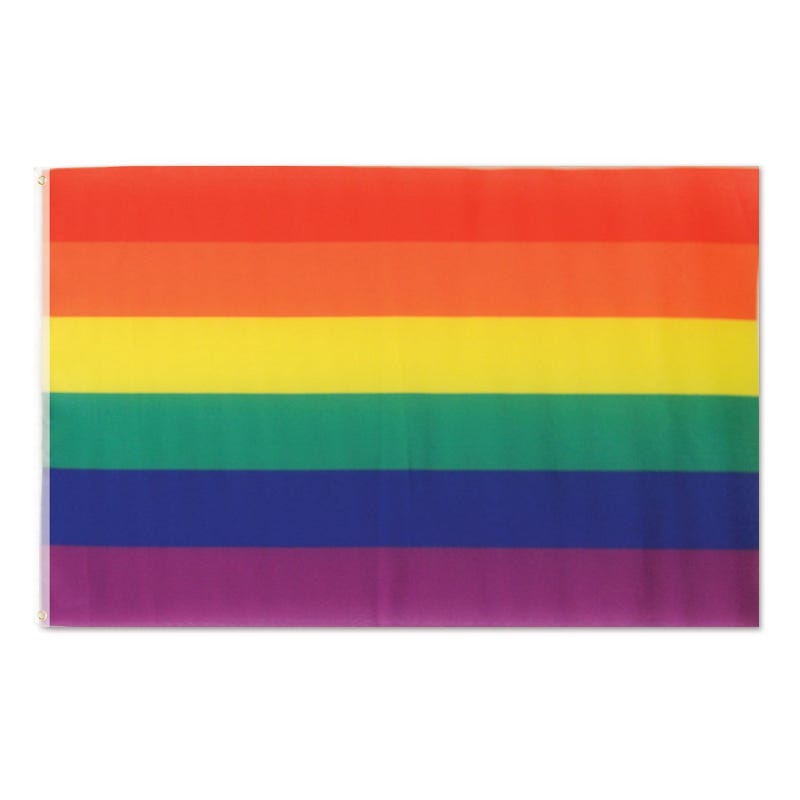 Rainbow Stripe Party Flag 91cm x 152cm