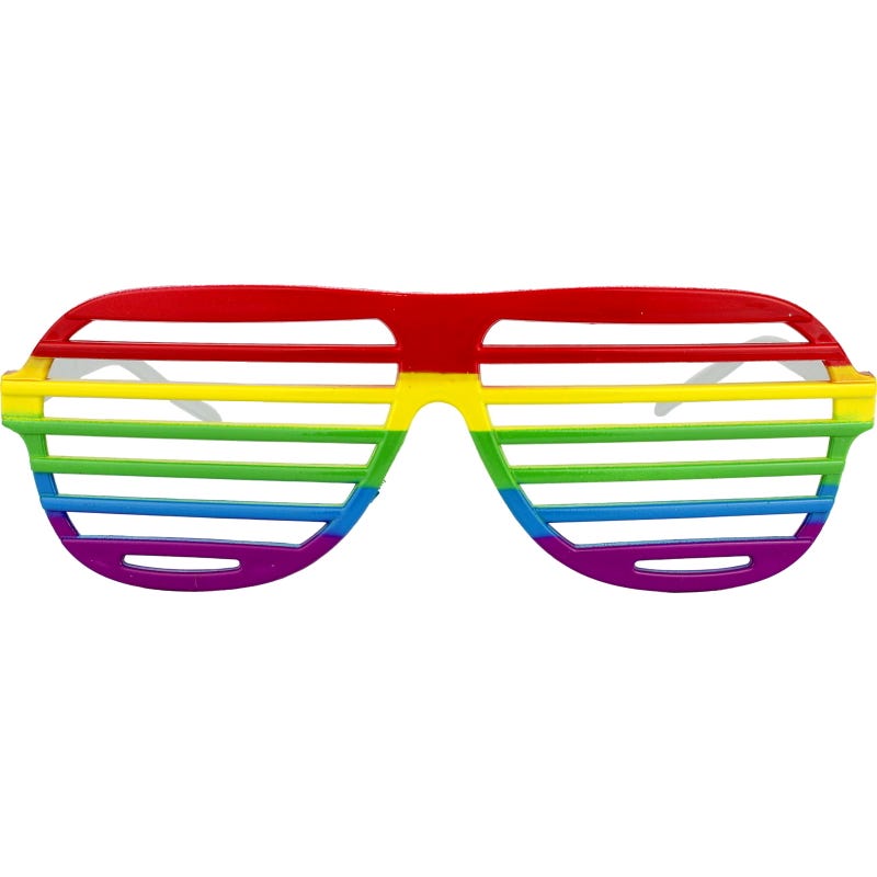 Rainbow Shutter Shade Aviator Glasses