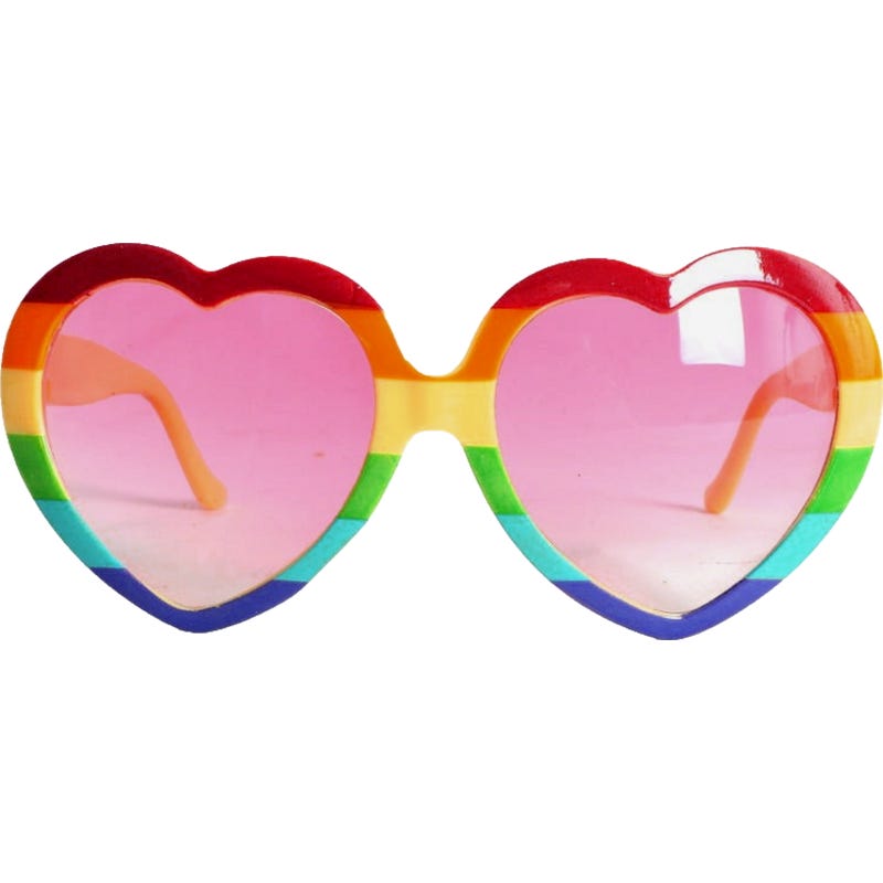 Rainbow Heart Glasses