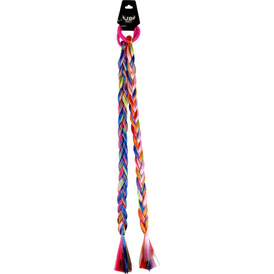 Rainbow Braided Hair Extension Tie (Pack of 2)