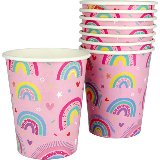 Rainbow Love Paper Cups (Pack of 8)