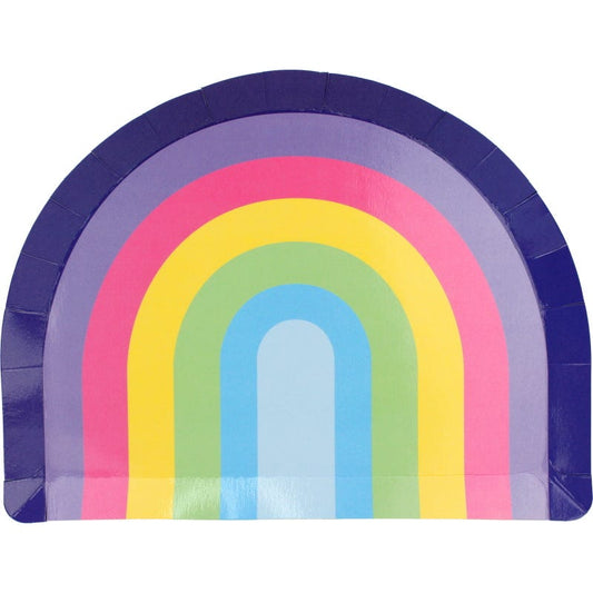 Rainbow Shape Large Paper Plates (Pack of 8)