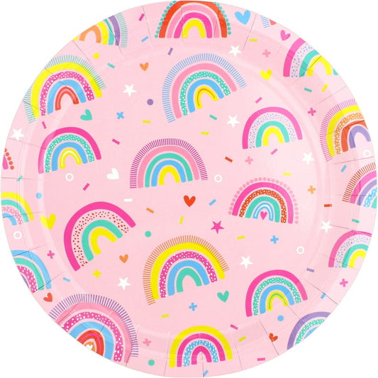 Rainbow Love Paper Plates (Pack of 8)