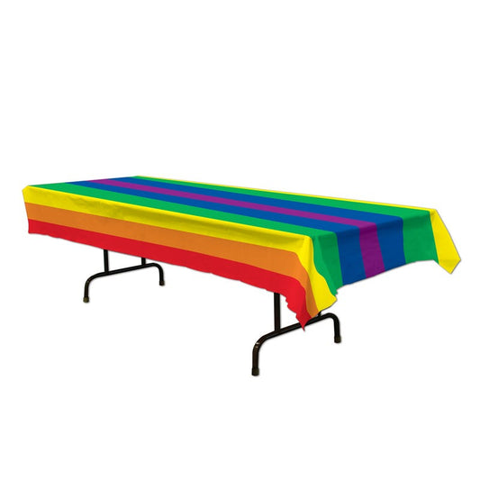 Rainbow Plastic Tablecloth