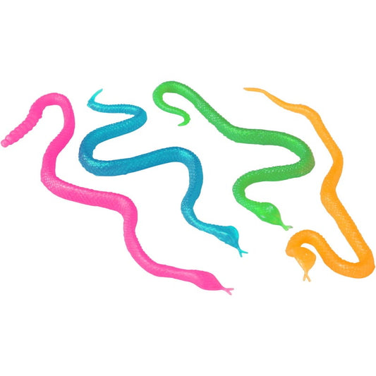 Neon Stretchy Snakes (Pack of 24)