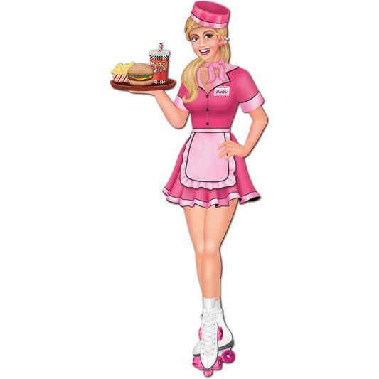 Carhop Waitress Cardboard Cutout