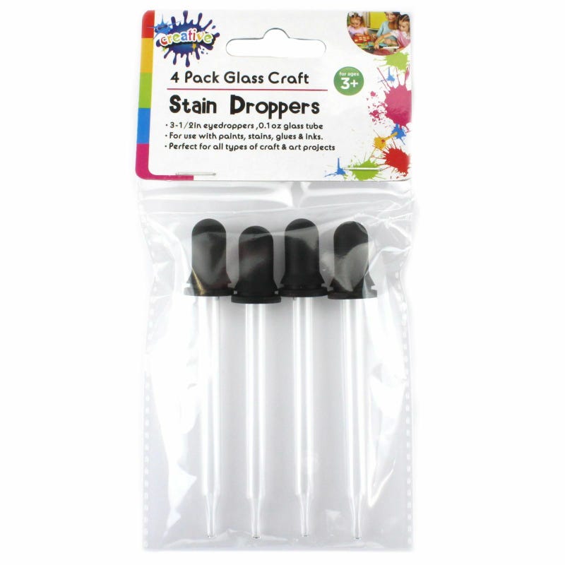 Glass Stain Droppers (Pack of 4)