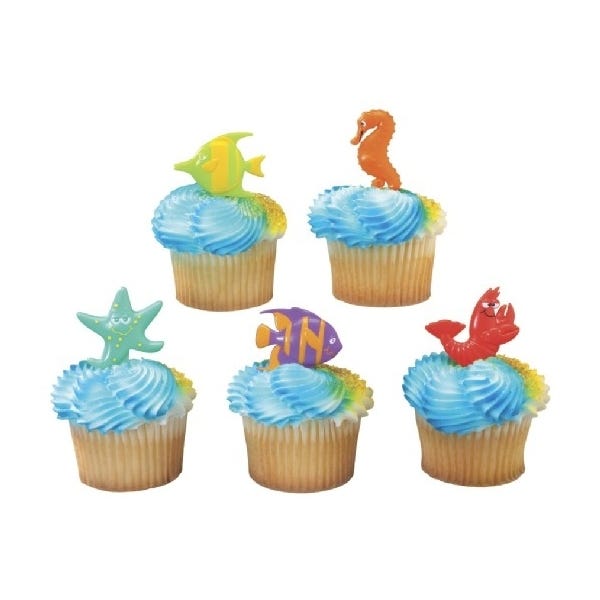 Sea Life Friends Cupcake Picks (Pack of 12)