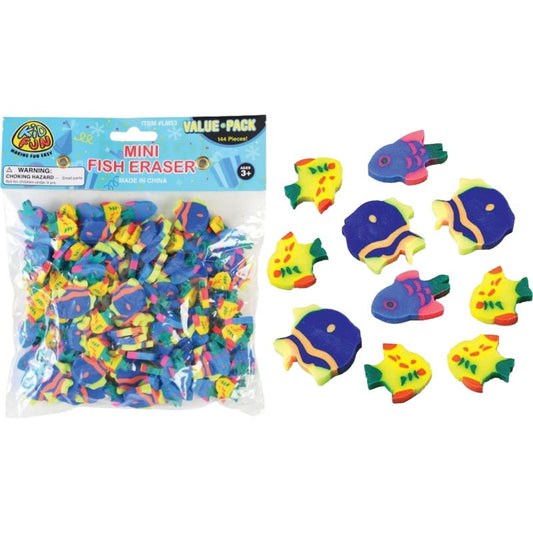 Mini Fish Erasers (Bulk Pack of 144)