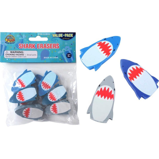 Shark Erasers (Pack of 12)