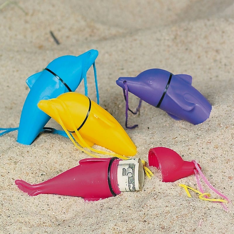 Colourful Dolphin Beach Safe Containers (Pack of 12)