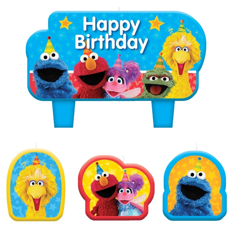 Sesame Street Candles (Set of 4)