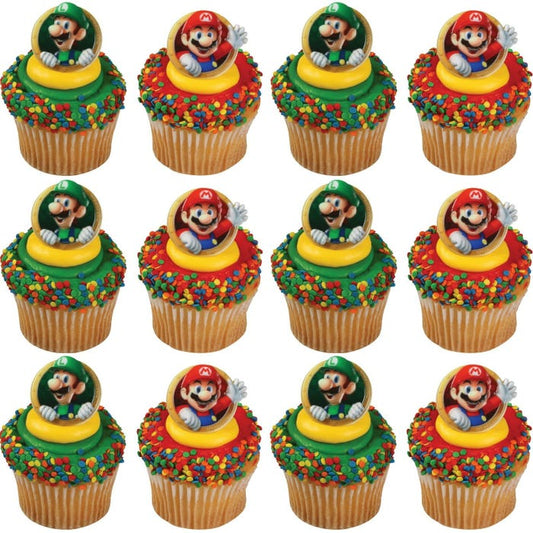 Super Mario Bros. Cupcake Rings (Pack of 12)