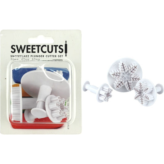 Snowflake Cookie Cutter Stamp Set (3 Pieces)